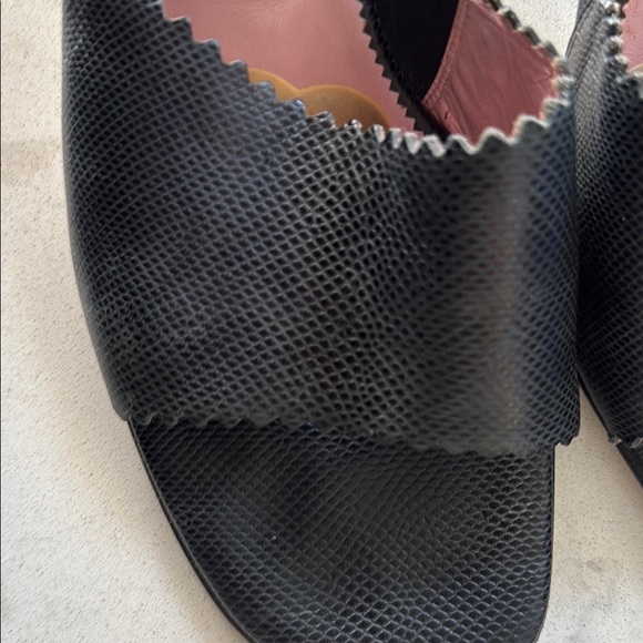 Donald J. Pliner Black Textured Mules - Picture 2 of 5